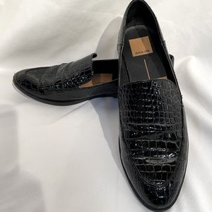 Dolce Vita Black Croc Oxfords Womens 8